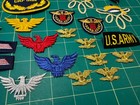 Vintage Lot 35 Military Patches Sew On Iron On  Medals  Wings  Captain Army Navy