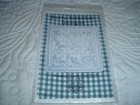 Vtg 1996 Nursery Rhyme Redwork Bluework Hand Embroidery Quilt Pattern 31x31  ld