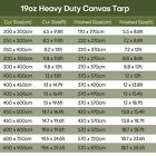             extra Heavy Duty 19 4oz Canvas Tarp Thick Waterproof Tarpaulin Pure Cotton
