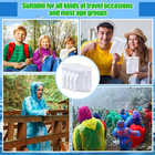 100 Pack Of Adult Rain Ponchos With Hood Disposable Plastic Rain Ponchos Bulk Em