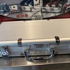 World Poker Tour 300 11 5g Clay Chips 2 Decks Cards 5 Dice Metal Case New Sealed