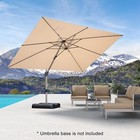 Purple Leaf Patio Cantilever Outdoor Umbrella With 360 Degree Rotation