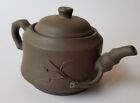 Vintage Clay Chinese Teapot With Branches   Blossoms