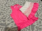 Girls Lucky In Love Tennis Set  top   Skirt skort  Size Large 14   6 