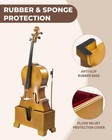 Full Size Cello Stand W bow Holder  Plush Velvet  Non Slip Base  Basswood Frame