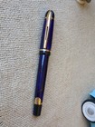 Vtg Waterman Phileas Fountain Pen Purple Marble Paris