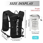 Runlight Running Vest For Women Men With 1 5l Water Bladder One Size  Black