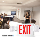 Exit Sign With Emergency Light  Red Emergency Exit Lights With Battery Backup - 