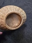 Vintage Ceramic Basket candy Dish glazed Tan