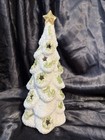 Yankee Candle Lantern Christmas Tree Tea Light Holder 8  Green Sparkel