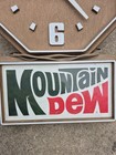 Vintage Mountain Dew Wall Clock Wood Grain Octagon Impact International Works