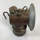 Antique Just Rite Carbide Lamp Brass Coal Miners Light Usa Untested B