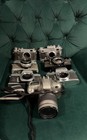 Vintage Camera Lot Nikon Minolta Praktica Miranda Fed Parts Repair As Is