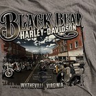 Harley-davidson Black Bear Wytheville Virginia Gray T-shirt Size L