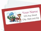 Classic Vintage Christmas Reindeer   Sleigh Personalized Return Address Labels