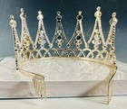 Wedding Tiara Large Pageant Crown Clear Rhinestones Crystal Party Homecoming