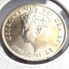 1945c Newfoundland Canada Five 5 Cent Small George Vi Whizzed Coin K975