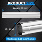 Piclafe 5 Inch Exhaust Pipe  5   Stainless Steel Straight 5 