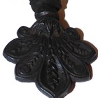 Antique Victorian Cast Iron Curtain Rod Finial Palmette 1880-1895