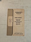 Vintage John Deere Syracuse Chilled Tractor Plow Bottoms Operators Manual