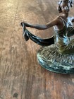 Art Deco Bronze Marble Base Dancing Female Girl  Figure Sculpture Statue