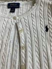 Polo Ralph Lauren Girls Cable Knit Ivory  Cardigan Size 5