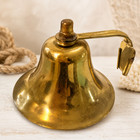 Vintage 6  Brass Boat Fog Bell Nautical Marine Ship Bell With Patina