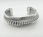 Navajo Tahe Vintage 925 Sterling Silver Cuff Bracelet 56 Gram