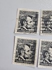 Vintage 1965 Abraham Lincoln 4 Cent Stamps Lot Of 6 Black Circulated Pb8
