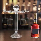 Desktop Crystal Glass Stemware Rack Stand 6 Wine Glass Rotating Storage Holder