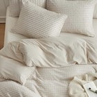 New Anthropologie Beige Boho King Size Tufted Fringe Bedding Duvet   Sham Set