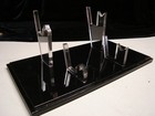 Double Knife W  Sheath Display Case Holder Custom Stand Fits Randall Knives 