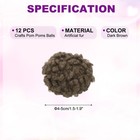 12 Pcs Crafts Pom Poms Balls   4-5cm  1 5-1 9inch  Yarn Pom Poms  Dark Brown