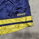 Vintage Admiral Soccer Shorts Mens L Blue Gold Athletic Gym Running Retro Satin