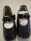 Antique Pair Of Leather Doll Shoes Labeled   Stamped   4  Long X 1 3 4 