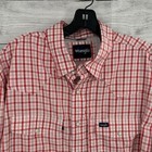 Wrangler Shirt Mens Xlt Western Checkered Pearl Snap Buttonperformance Vented