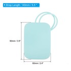 Silicone Luggage Tag  Identifier Card Holder Label Travel Bag Tag  Blue