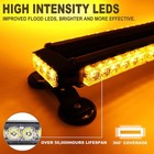 30led Strobe Light Bar Emergency Beacon Rooftop Warning Flashing Amber 14 5  