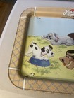Vintage 1985 Lovable Huggable Pound Puppies Metal Folding Dinner Tray By Tonka