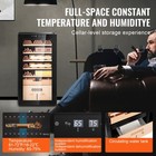 Electric Cigar Humidor Cabinet 82l Cedar Cigar Box Temp Control Led Light