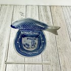 Vintage Koi Salt Cellar Chopstick Rest Dipping Bowl Chinease Asian 3 