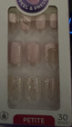 Kiss Short Length Petite Natural Pink Glitter Accent  Gloss Nails Manicure