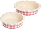 Ceramic Pie Dish Set  7-inch And 9-inch Stoneware Baking Dishes With Fluted R   