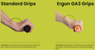 Ergon Ga3 Gel Ergonomic Bike Lock-on Mtb Grips Nerve Comfort Pick Size  color