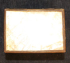 Vintage Capiz Shell Trinket Box Brass Jewelry Seashell Case Lined Hinged Lid