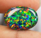 10 00 Ct Natural Ethiopian Black Opal  3d Rainbow Multi-fire  Certified Gemstone