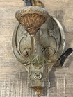 Vintage Pair Cast Aluminum Metal  Wall Sconces  8 1 2    X 4 1 2    Decorative