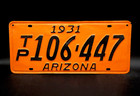 1931 Arizona License Plate