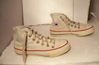 Vintage Converse All Star Made In Usa Chuck Taylor White Canvas Youth Size 2 5