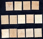 Denmark West Indies 1874  1915 A Lot Of 14 Classic Mint Stamps Hinged   Nh